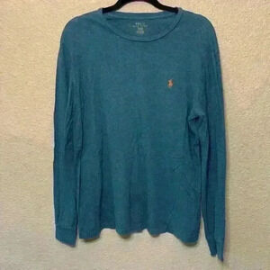 Blue Polo Ralph Lauren sz L casual preppy comfy fall winter church office career